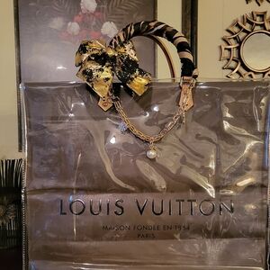 Louis Vuitton Transparent Tote with Black and Gold Details